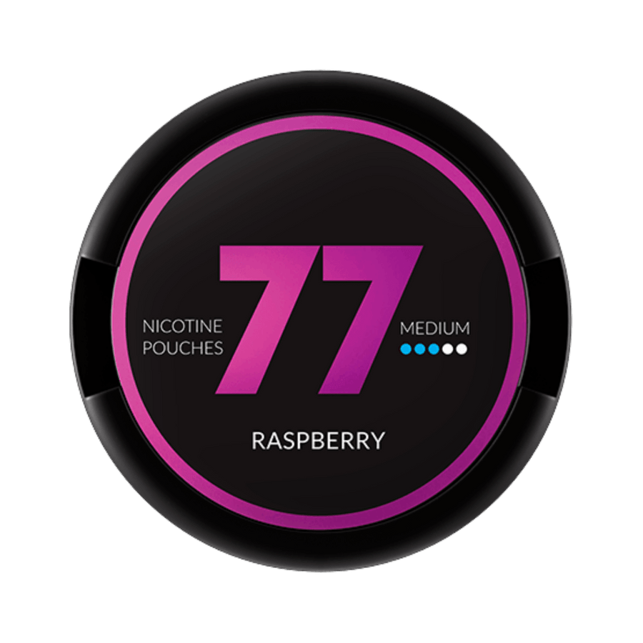 Can of 77 Raspberry - Nicotine Pouches