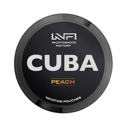 CUBA Black Peach Nicotine Pouches Can