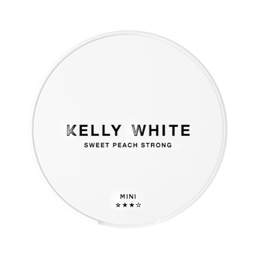 Can of Kelly White Sweet Peach Strong - Nicotine Pouches