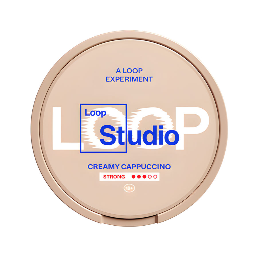 Can of Loop Creamy Cappuccino Strong - Nicotine Pouches