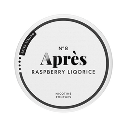 Can of Après Raspberry Liqorice Extra Strong - Nicotine Pouches