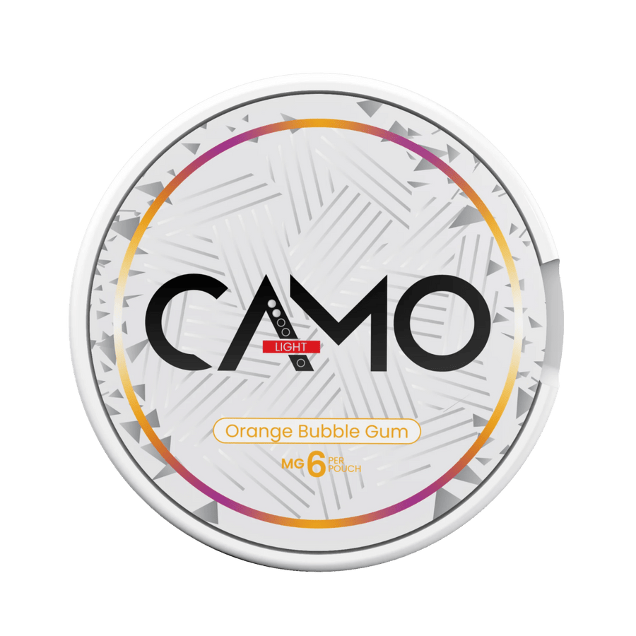 Can of CAMO Orange Bubble Gum - Nicotine Pouches