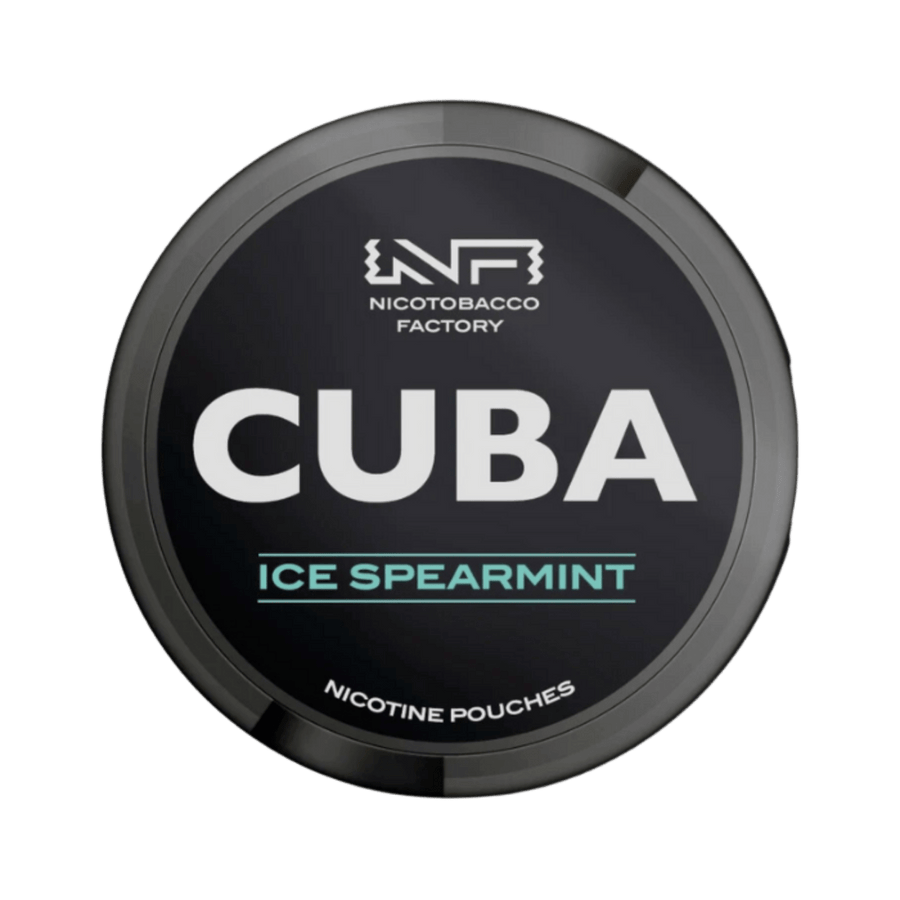 Can of CUBA Ice Spearmint Black - Nicotine Pouches