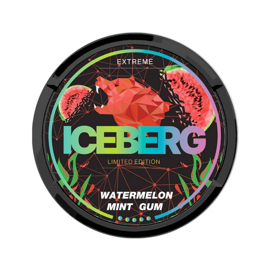 Can of Iceberg Watermelon Mint Gum - Nicotine Pouches