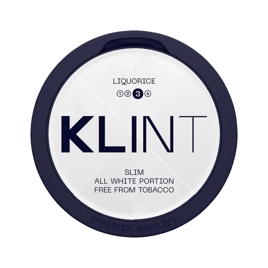 Can of Klint Liquorice - Nicotine Pouches