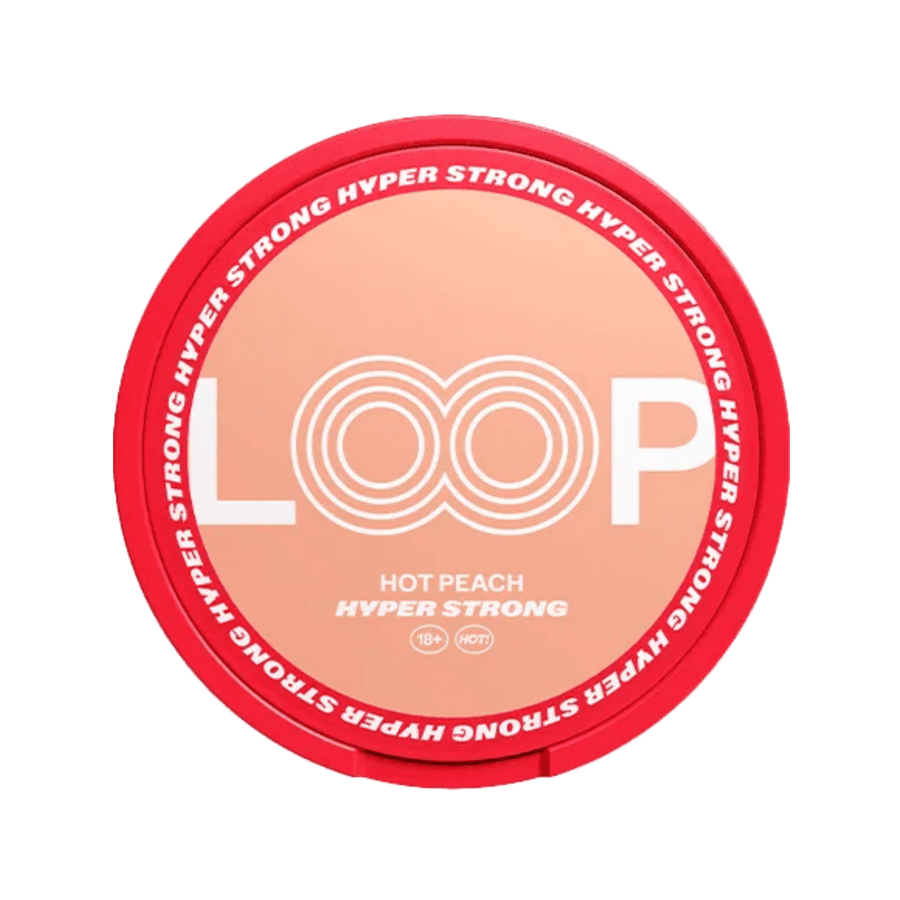 Can of Loop Hot Peach Hyper Strong - Nicotine Pouches