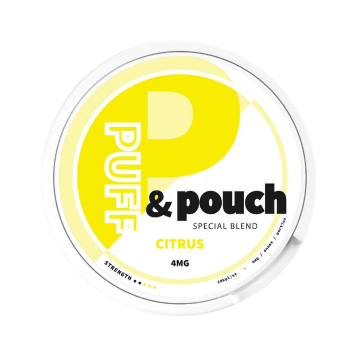 Can of Puff Pouch Citrus Low – Nicotine Pouch