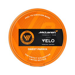 Can of VELO Mclaren Sweet Papaya Limited Edition - Nicotine Pouches