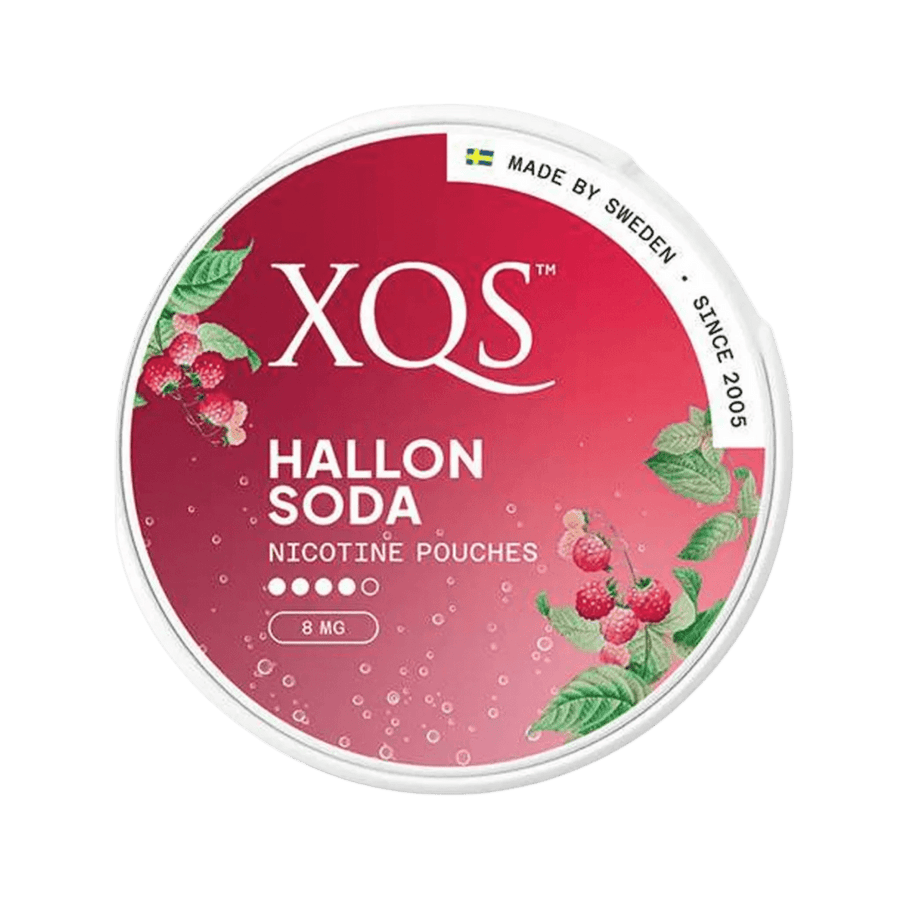 Can of XQS Hallonsoda - Nicotine Pouches