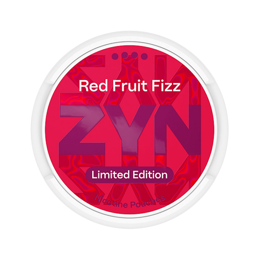 Can of ZYN Red Fruits Fizz Extra Strong – Nicotine Pouch